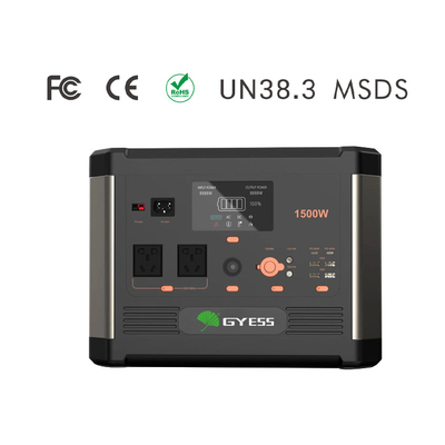 সোলার প্যানেল সহ 1.5kw পোর্টেবল ব্যাটারি পাওয়ার স্টেশন