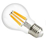 উজ্জ্বল গ্লোব LED ফিলামেন্ট বাল্ব, উষ্ণ সাদা ফিলামেন্ট LED বাল্ব গ্লাস 3300K