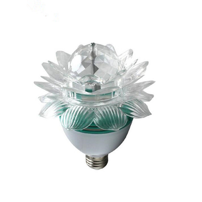 Cri70 E27 বা B22 LED লোটাস ল্যাম্প রোটেটিং প্লাস্টিক এক্সপেন্ড ফ্লাওয়ার ম্যাজিক পার্টি